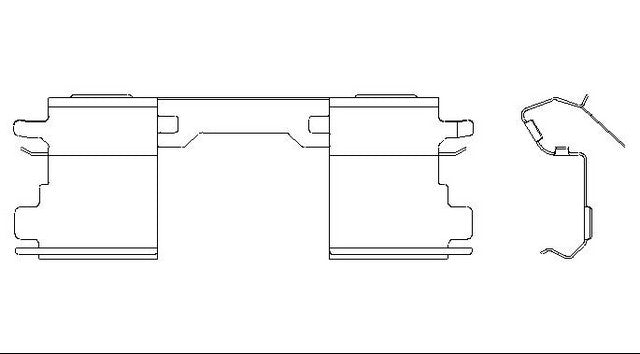 Better Brake Parts Disc Brake Pad Retaining Clip P/N:14057 Fits: Dodge Sprinter 2500, Dodge Sprinter 3500, Freightliner Sprinter 1500, Freightliner Sprinter 2500, Freightliner Sprinter 3500, Freightliner Sprinter 3500xd, Freightliner Sprinter 4500 - Image 1