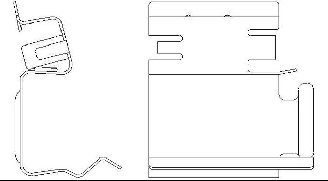 Better Brake Parts Disc Brake Pad Retaining Clip P/N:14063 Fits: Dodge Sprinter 2500, Dodge Sprinter 3500, Fiat 500, Ford Transit Custom, Ford Transit-150, Ford Transit-250, Ford Transit-350, Ford Transit-350 Hd, Freightliner Sprinter 2500 - Image 1