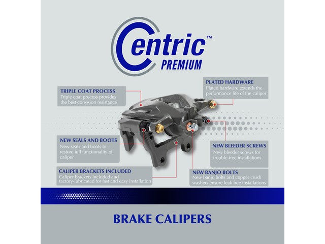 Centric Parts Disc Brake Caliper P/N:141.40086 Fits: Acura El 05-97, Honda Civic 11-96, Honda Insight 14-10 - Image 7