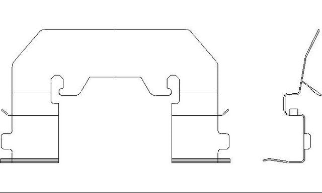 Better Brake Parts Disc Brake Pad Retaining Clip P/N:14102 Fits: Cadillac Cts 14-08, Cadillac Sts 11-09 - Image 1
