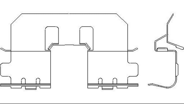Better Brake Parts Disc Brake Pad Retaining Clip P/N:14125 Fits: Acura Tsx 14-09, Honda Accord 17-08 - Image 1