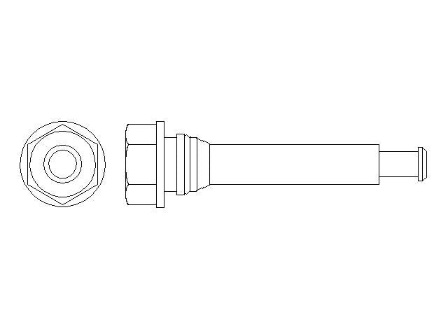 Better Brake Parts Disc Brake Caliper Bolt P/N:14180 Fits: Lexus Ct200h, Scion Im, Scion Tc, Scion Xb, Toyota Corolla Im, Toyota Matrix, Toyota Prius, Toyota Prius Awd-e, Toyota Prius Plug-in, Toyota Prius Prime, Toyota Yaris - Image 1