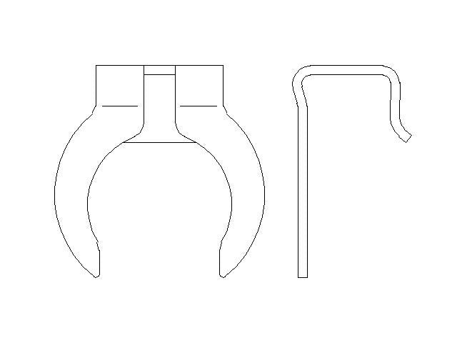 Better Brake Parts Disc Brake Pad Retaining Clip P/N:14239 Fits: Mitsubishi Fuso Fe120 2005, Mitsubishi Fuso Fe140 07-06, Mitsubishi Fuso Fe145 07-05, Mitsubishi Fuso Fe145cc 07-05, Mitsubishi Fuso Fe180 07-05 - Image 1