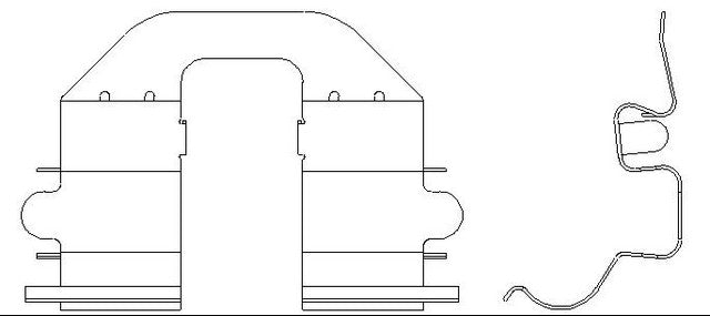 Better Brake Parts Disc Brake Pad Retaining Clip P/N:14268 Fits: Toyota Venza 16-09 - Image 1