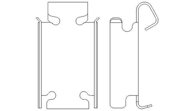 Better Brake Parts Disc Brake Pad Retaining Clip P/N:14272 Fits: Dodge Ram 2500 10-09, Dodge Ram 3500 10-09, Ram 2500 18-11, Ram 3500 18-11, Saab 9-5 11-10 - Image 1