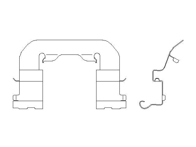 Better Brake Parts Disc Brake Pad Retaining Clip P/N:14340 Fits: Hyundai Genesis Coupe 16-10, Kia Optima 15-11 - Image 1