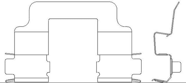 Better Brake Parts Disc Brake Pad Retaining Clip P/N:14354 Fits: Land Rover Lr3 09-05, Land Rover Range Rover 09-06, Land Rover Range Rover Sport 09-06 - Image 1