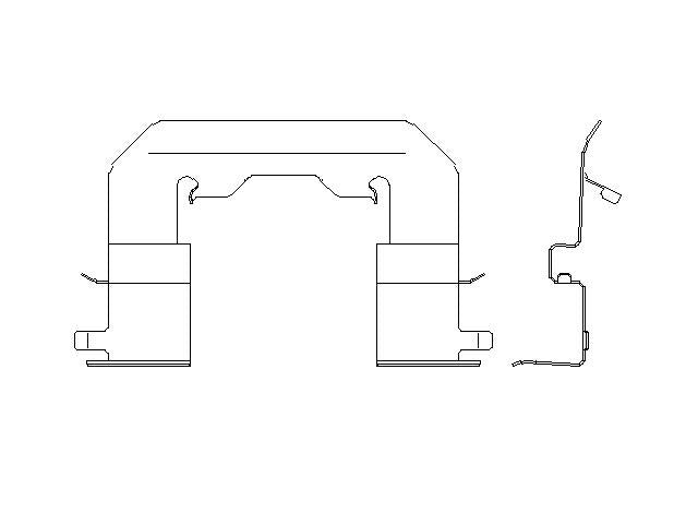 Better Brake Parts Disc Brake Pad Retaining Clip P/N:14392 Fits: Hyundai Azera 17-12, Hyundai Santa Fe 16-10, Hyundai Santa Fe Sport 16-13, Hyundai Veloster 16-13, Kia Forte Koup 16-14, Kia Sorento 15-11 - Image 1