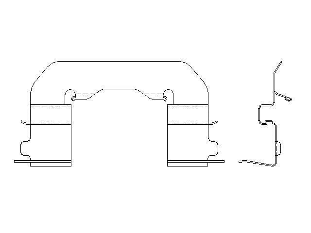 Better Brake Parts Disc Brake Pad Retaining Clip P/N:14421 Fits: Hyundai Sonata 15-11, Kia Optima 16-11 - Image 1