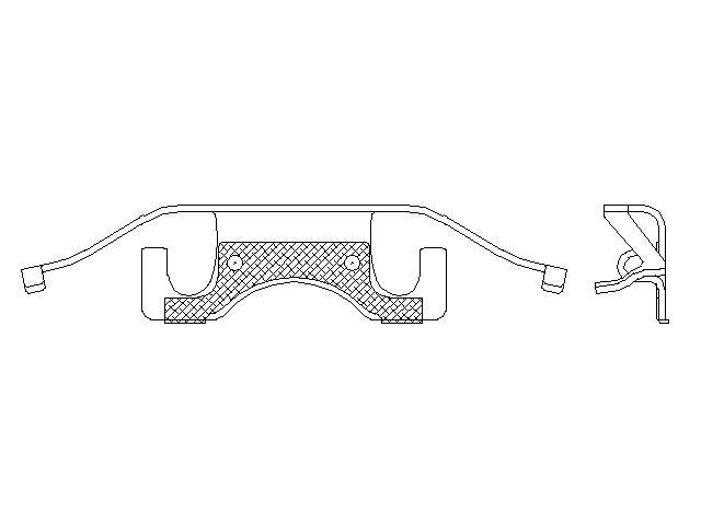 Better Brake Parts Disc Brake Caliper Support Spring P/N:14474 Fits: Mercedes-benz Cls400 17-15, Mercedes-benz E250 16-14, Mercedes-benz E350 16-10, Mercedes-benz E400 16-14, Mercedes-benz E550 14-10 - Image 1