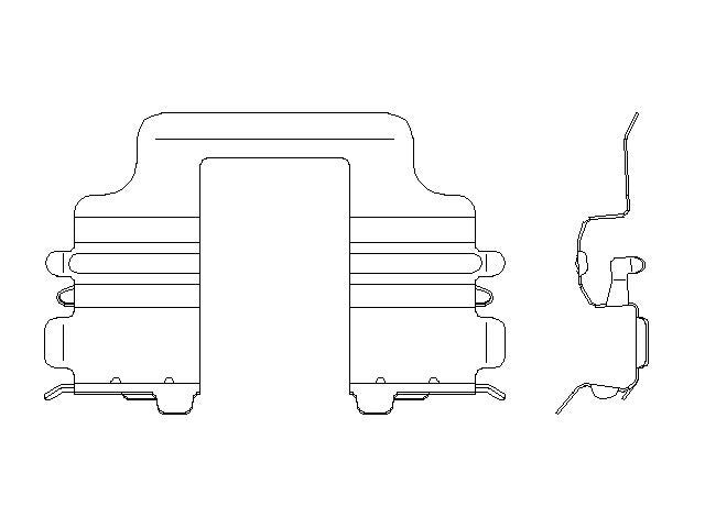 Better Brake Parts Disc Brake Pad Retaining Clip P/N:14478 Fits: Land Rover Lr4 12-10, Land Rover Range Rover 12-10, Land Rover Range Rover Sport 13-10 - Image 1