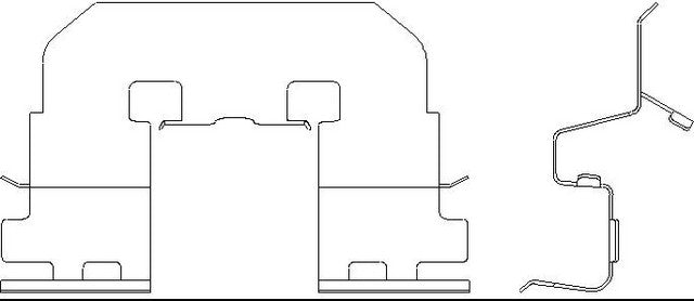 Better Brake Parts Disc Brake Pad Retaining Clip P/N:14491 Fits: Acura Rl 12-05 - Image 1