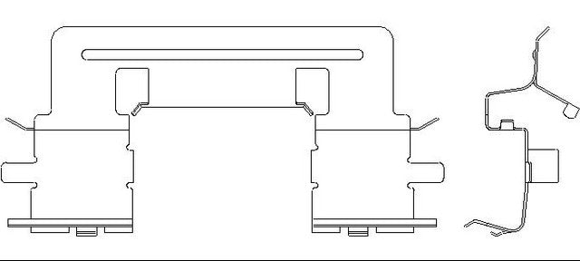 Better Brake Parts Disc Brake Pad Retaining Clip P/N:14598 Fits: Lexus Gs300 2006, Lexus Is250 15-09 - Image 1