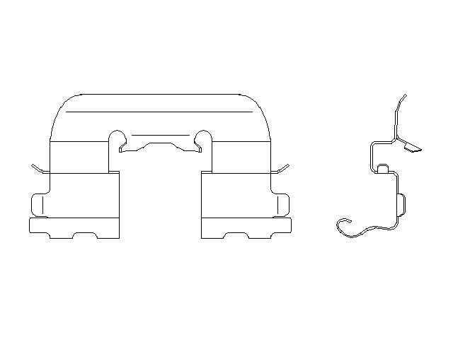Better Brake Parts Disc Brake Pad Retaining Clip P/N:14634 Fits: Genesis G80 2017, Hyundai Genesis 16-10, Kia K900 17-15 - Image 1