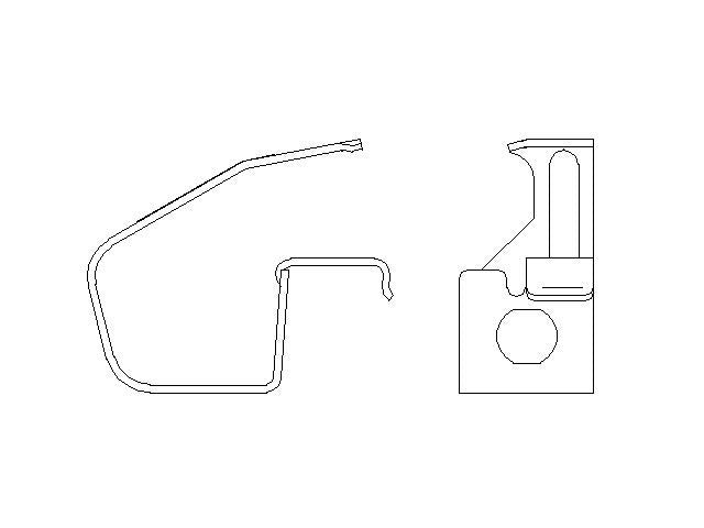 Better Brake Parts Disc Brake Pad Retaining Clip P/N:14825 Fits: Mazda Cx-3 18-16, Mazda Cx-5 24-13, Mazda Cx-9 23-16 - Image 1