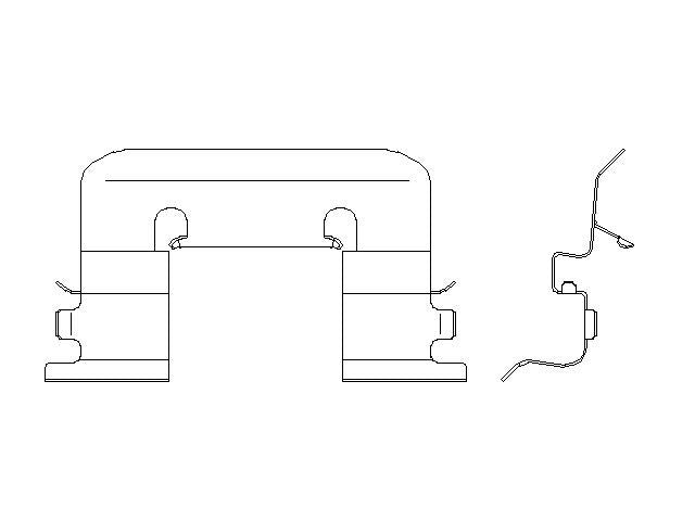 Better Brake Parts Disc Brake Pad Retaining Clip P/N:14918 Fits: Cadillac Ats 19-13, Cadillac Cts 19-14 - Image 1