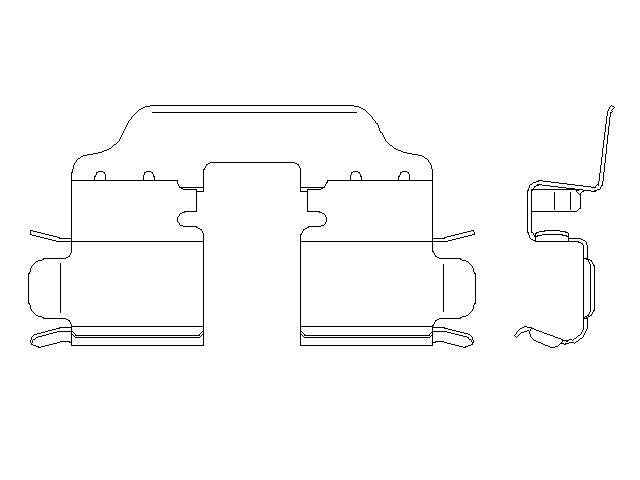 Better Brake Parts Disc Brake Pad Retaining Clip P/N:14934 Fits: Infiniti Qx30, Mercedes-benz B Electric Drive, Mercedes-benz B250, Mercedes-benz B250e, Mercedes-benz Cla250, Mercedes-benz Gla250, Mercedes-benz Slc300, Mercedes-benz Slk250 - Image 1