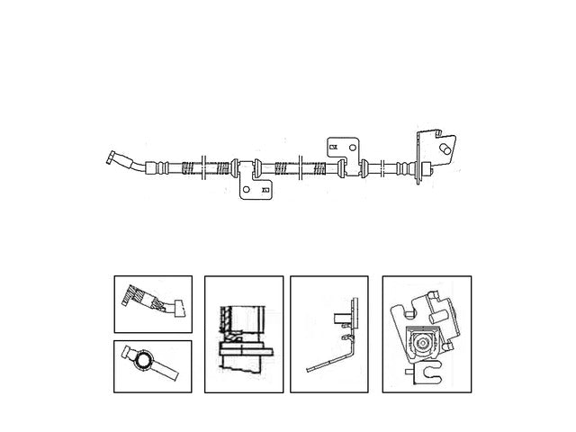 Centric Parts Brake Hydraulic Hose P/N:150.28005 Fits: Land Rover Range Rover 02-95 - Image 6