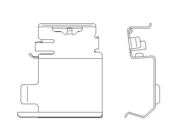 Better Brake Parts Disc Brake Pad Retaining Clip P/N:15136 Fits: Ford Transit-150, Ford Transit-250, Ford Transit-350, Ford Transit-350 Hd, Freightliner Sprinter 1500, Freightliner Sprinter 2500, Mercedes-benz Metris, Mercedes-benz Sprinter 1500 - Image 1