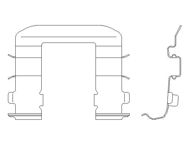 Better Brake Parts Disc Brake Pad Retaining Clip P/N:15154 Fits: Hyundai Kona 20-18, Kia Cadenza 19-17, Kia Forte 23-19, Kia Seltos 23-21, Kia Soul 19-14 - Image 1