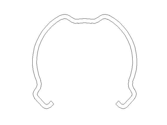 Better Brake Parts E-Clip P/N:15216 Fits: Ford Ranger 23-19, Ford Transit-150 24-15, Ford Transit-250 24-15, Ford Transit-350 24-15, Ford Transit-350 Hd 24-15 - Image 1