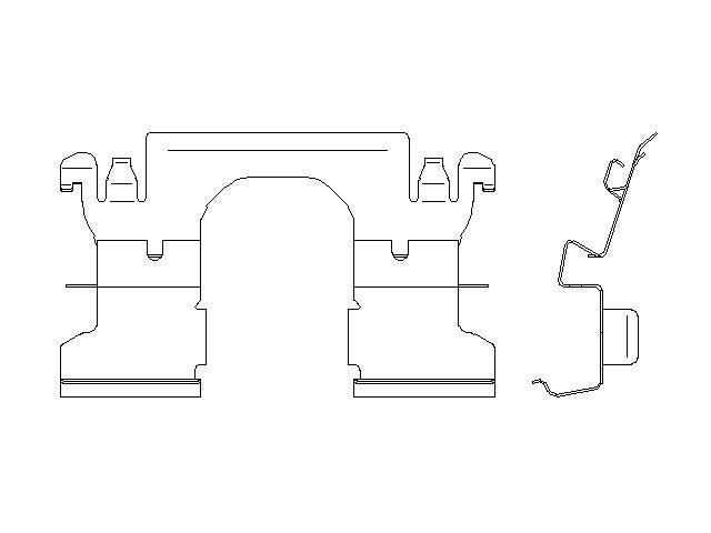 Better Brake Parts Disc Brake Pad Retaining Clip P/N:15386 Fits: Nissan Titan 24-17 - Image 1