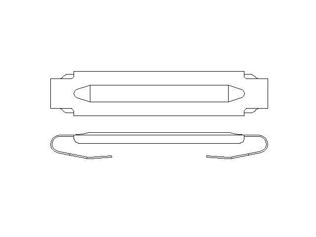 Better Brake Parts Disc Brake Pad Retaining Clip P/N:15443 Fits: Audi A4 18-17, Audi A4 Allroad 21-17, Audi A4 Quattro 24-17, Audi A5 Quattro 21-18, Audi A5 Sportback 21-18, Audi A6 Quattro 21-19, Audi Q5 2018, Audi Tts Quattro 23-16 - Image 1
