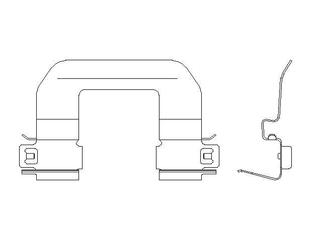 Better Brake Parts Disc Brake Pad Retaining Clip P/N:15452 Fits: Hyundai Accent 22-18, Hyundai Ioniq 22-17, Kia Niro 22-17, Kia Rio 23-18 - Image 1