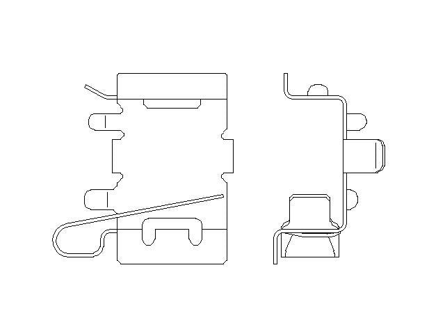 Better Brake Parts Disc Brake Pad Retaining Clip P/N:15482 Fits: Lexus Es250, Lexus Es300h, Lexus Es350, Lexus Ux200, Lexus Ux250h, Toyota Avalon, Toyota Camry, Toyota C-hr, Toyota Corolla, Toyota Corolla Cross - Image 1