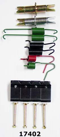 Better Brake Parts Parking Brake Hardware Kit P/N:17402K Fits: Lexus Hs250h, Nissan Juke, Nissan Leaf, Nissan Rogue, Nissan Rogue Select, Nissan Sentra, Pontiac Vibe, Scion Tc, Toyota Camry, Toyota Celica, Toyota Corolla, Toyota Matrix - Image 1