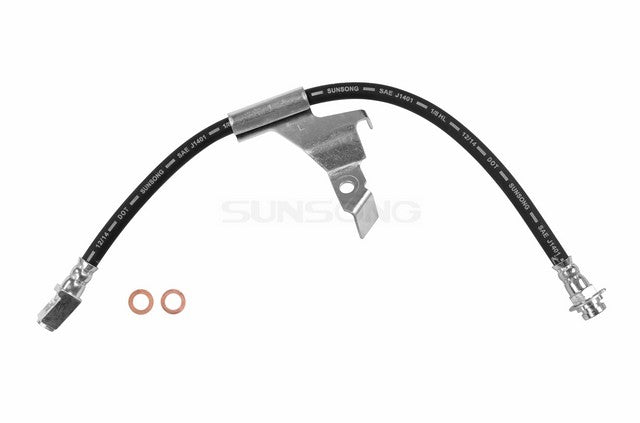 Sunsong Brake Hydraulic Hose P/N:2201007 Fits: Buick Electra, Buick Lesabre, Buick Park Avenue, Cadillac 60 Special, Cadillac Deville, Cadillac Fleetwood, Oldsmobile 88, Oldsmobile 98, Oldsmobile Delta 88, Pontiac Bonneville - Image 1