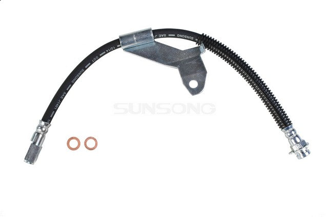 Sunsong Brake Hydraulic Hose P/N:2201031 Fits: Buick Skylark 98-90, Chevrolet Beretta 96-92, Chevrolet Cavalier 94-92, Chevrolet Corsica 96-92, Oldsmobile Achieva 98-92, Oldsmobile Cutlass Calais 91-90, Pontiac Grand Am 98-90, Pontiac Sunbird 94-92 - Image 1