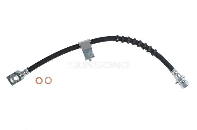 Sunsong Brake Hydraulic Hose P/N:2201032 Fits: Ford Escort 90-81, Ford Exp 88-82, Ford Tempo 94-84, Ford Topaz 94-86, Mercury Ln7 83-82, Mercury Lynx 87-81, Mercury Topaz 94-84 - Image 1