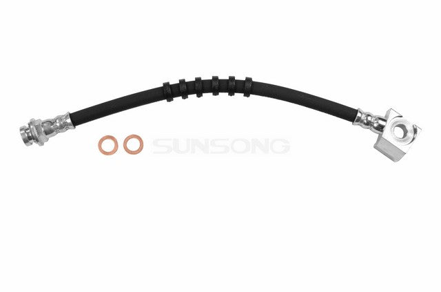 Sunsong Brake Hydraulic Hose P/N:2201048 Fits: Ford Country Squire, Ford Grand Marquis, Ford Ltd, Ford Ltd Crown Victoria, Lincoln Continental, Lincoln Mark Vi, Lincoln Town Car, Mercury Colony Park, Mercury Grand Marquis, Mercury Marquis - Image 1