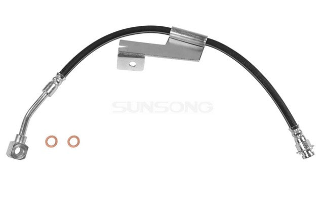 Sunsong Brake Hydraulic Hose P/N:2201058 Fits: Chevrolet C1500 Suburban, Chevrolet C2500, Chevrolet C2500 Suburban, Chevrolet C3500, Chevrolet Suburban, GMC C1500 Suburban, GMC C2500, GMC C2500 Suburban, GMC C3500 - Image 1