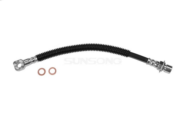 Sunsong Brake Hydraulic Hose P/N:2201074 Fits: Chevrolet Blazer 97-95, Chevrolet Llv 95-91, Chevrolet S10 99-91, Chevrolet S10 Blazer 94-91, GMC Jimmy 97-92, GMC S15 Jimmy 1991, GMC Sonoma 99-91, Isuzu Hombre 99-96 - Image 1
