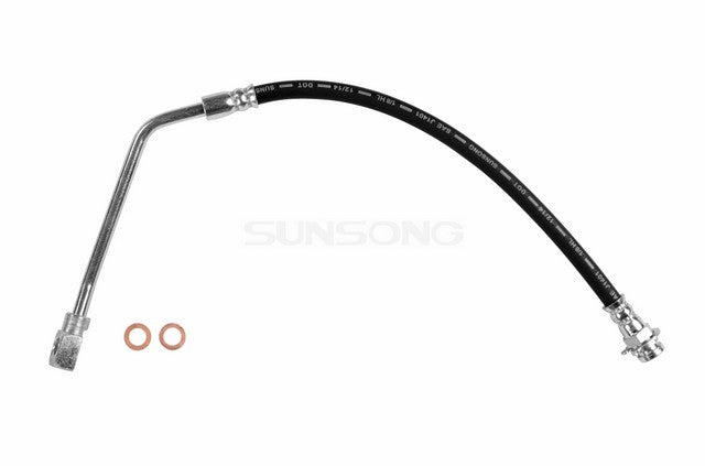 Sunsong Brake Hydraulic Hose P/N:2201078 Fits: Cadillac Escalade, Chevrolet Blazer, Chevrolet K1500, Chevrolet K1500 Suburban, Chevrolet K2500, Chevrolet K2500 Suburban, Chevrolet Tahoe, GMC K1500, GMC K1500 Suburban, GMC K2500 - Image 1