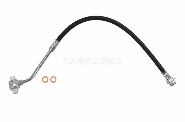 Sunsong Brake Hydraulic Hose P/N:2201121 Fits: Chevrolet Blazer, Chevrolet K10, Chevrolet K10 Suburban, Chevrolet K20, Chevrolet K5 Blazer, Chevrolet V10, Chevrolet V10 Suburban, Chevrolet V1500 Suburban, Chevrolet V20, GMC Jimmy - Image 1