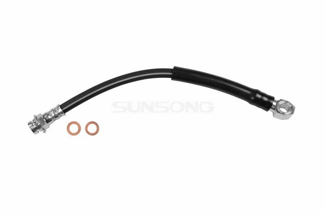 Sunsong Brake Hydraulic Hose P/N:2201172 Fits: Buick Electra, Buick Estate Wagon, Buick Lesabre, Buick Riviera, Cadillac Commercial Chassis, Cadillac Deville, Cadillac Fleetwood, Chevrolet Caprice, Chevrolet Impala, Oldsmobile 98 - Image 1
