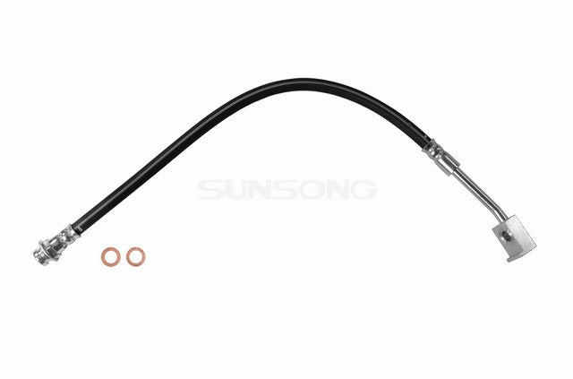 Sunsong Brake Hydraulic Hose P/N:2201179 Fits: Ford E-100 Econoline 83-75, Ford E-100 Econoline Club Wagon 83-75, Ford E-150 Econoline 83-75, Ford E-150 Econoline Club Wagon 83-75, Ford F-100 79-73, Ford F-150 79-75, Ford F-250 79-73 - Image 1