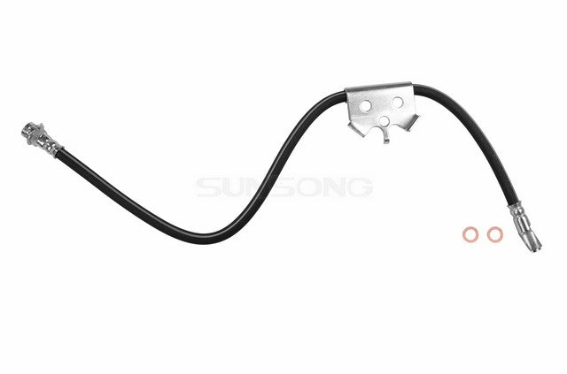 Sunsong Brake Hydraulic Hose P/N:2201181 Fits: Chevrolet K1500 Suburban, Chevrolet K2500, Chevrolet K2500 Suburban, Chevrolet K3500, Chevrolet Tahoe, GMC K1500 Suburban, GMC K2500, GMC K2500 Suburban, GMC K3500 - Image 1