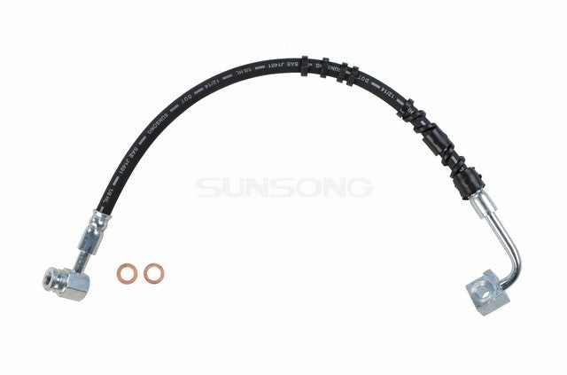 Sunsong Brake Hydraulic Hose P/N:2201195 Fits: Ford E-250 Econoline 99-95, Ford E-350 Econoline 98-95, Ford E-350 Econoline Club Wagon 98-95, Ford E-450 Econoline Super Duty 1999, Ford Econoline Super Duty 98-96, Ford F-150 2000 - Image 1