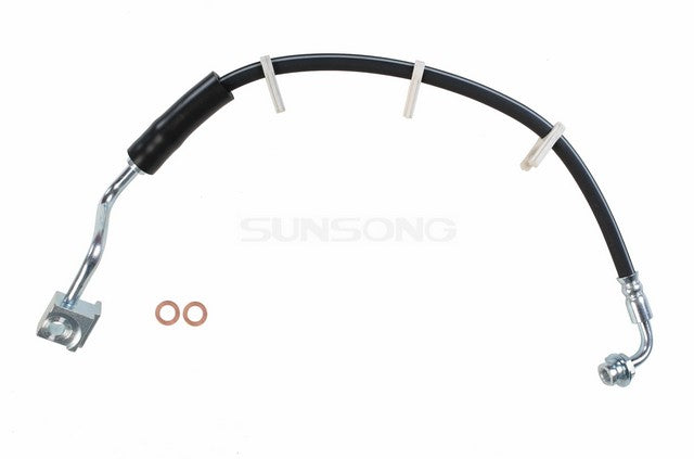 Sunsong Brake Hydraulic Hose P/N:2201198 Fits: Ford E-150 2003, Ford E-150 Club Wagon 2003, Ford E-150 Econoline 02-00, Ford E-150 Econoline Club Wagon 02-94 - Image 1
