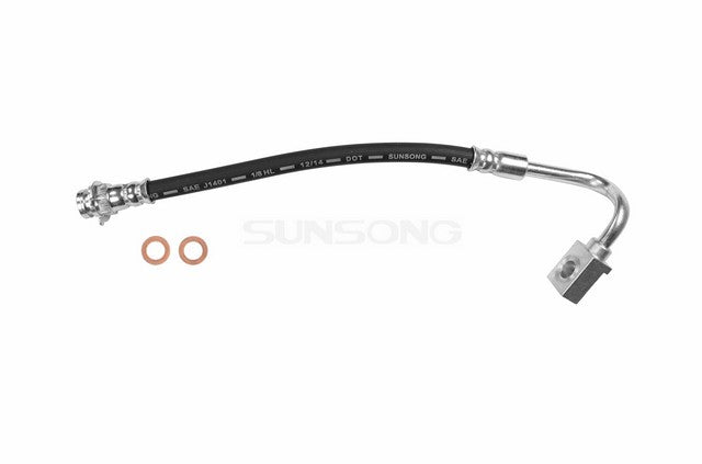 Sunsong Brake Hydraulic Hose P/N:2201245 Fits: Chevrolet C3500hd 02-91, Chevrolet P30 96-95, GMC C3500hd 02-01, GMC P3500 89-85, GMC P3500 96-95 - Image 1