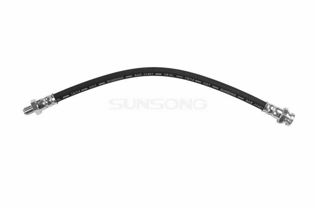 Sunsong Brake Hydraulic Hose P/N:2202106 Fits: Buick Opel 79-76, Nissan 1200 73-71, Nissan 1600 70-66, Nissan 2000 70-68, Nissan 200sx 78-77, Nissan 280zx 83-79, Nissan 510 81-78, Nissan 810 81-77, Nissan B110 73-70, Nissan B210 78-74, Nissan Maxima 84-82 - Image 1