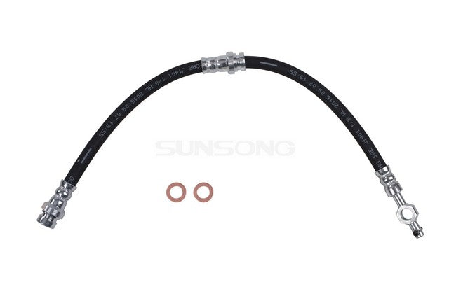 Sunsong Brake Hydraulic Hose P/N:2202172 Fits: Dodge Colt 94-93, Eagle Summit 96-93, Mitsubishi Mirage 1993, Plymouth Colt 94-93 - Image 1
