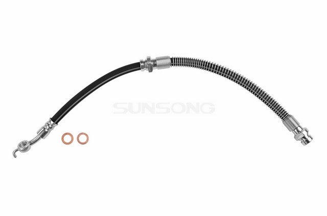 Sunsong Brake Hydraulic Hose P/N:2202173 Fits: Dodge Colt 94-93, Eagle Summit 96-93, Mitsubishi Mirage 00-93, Plymouth Colt 94-93 - Image 1