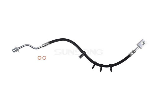 Sunsong Brake Hydraulic Hose P/N:2202934 Fits: Chevrolet C6500 Kodiak, Chevrolet C7500 Kodiak, Chevrolet T6500, Chevrolet T7500, GMC C6500 Topkick, GMC C7500 Topkick, GMC T6500, GMC T7500, Isuzu Ftr, Isuzu Fvr, Isuzu Htr, Isuzu Hvr - Image 1
