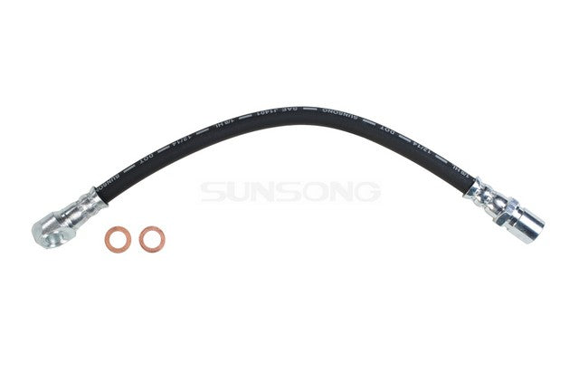 Sunsong Brake Hydraulic Hose P/N:2202943 Fits: Fiat 128 1971, Fiat 128 79-78, Fiat 131 78-75, Fiat Strada 82-79, Fiat X-1/9 78-76, Lancia Scorpion 1976, Yugo Cabrio 1990, Yugo Gv 87-86, Yugo Gvl 89-88 - Image 1