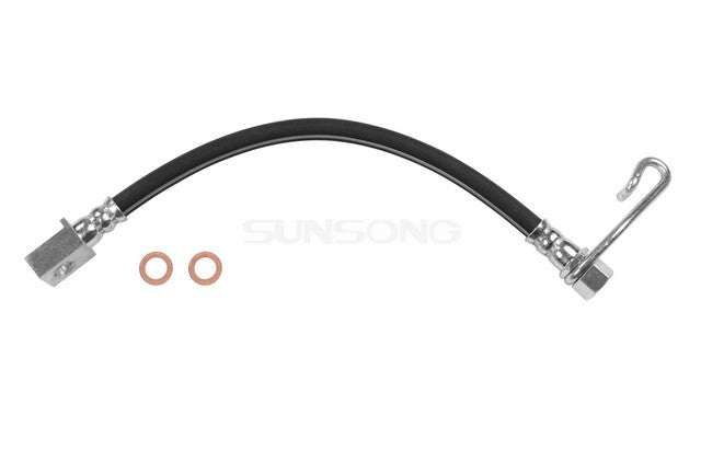 Sunsong Brake Hydraulic Hose P/N:2202992 Fits: Ford E-250 2007, Ford E-250 Econoline 00-99, Ford E-350 Club Wagon 2004, Ford E-350 Econoline 00-99, Ford E-350 Econoline Club Wagon 00-99, Ford E-350 Super Duty 00-99, Ford E-350 Super Duty 07-04 - Image 1